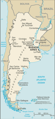 Regional map of Argentina