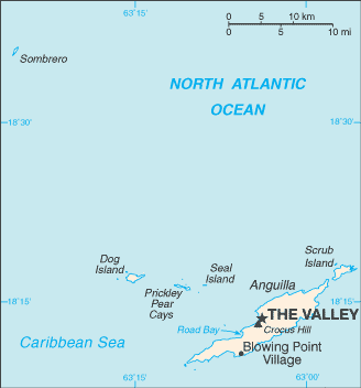 Regional map of Anguilla