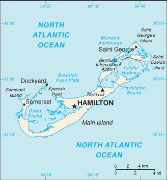 Regional map of Bermuda