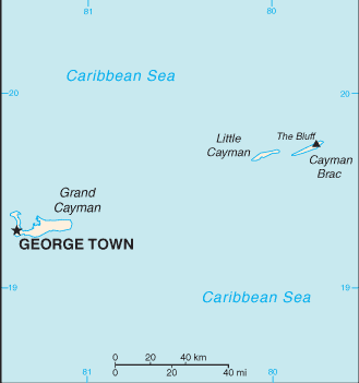 Regional map of Cayman Islands