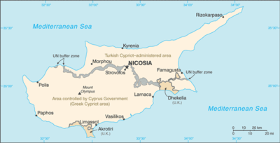 Regional map of Cyprus
