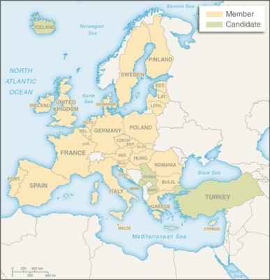 Regional map of European Union