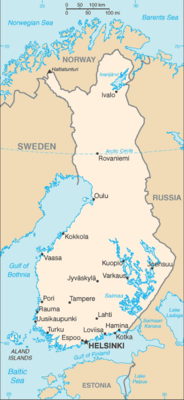 Regional map of Finland
