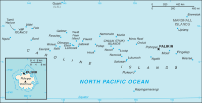 Regional map of Micronesia, Federated States of