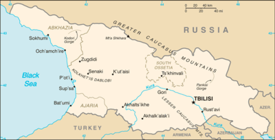 Regional map of Georgia