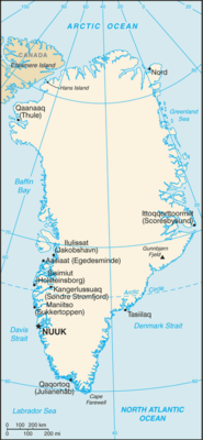 Regional map of Greenland