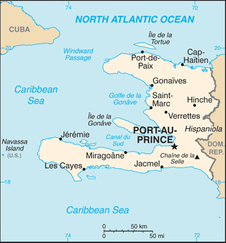 Regional map of Haiti