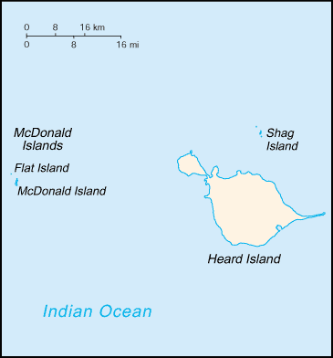 Regional map of Heard Island and McDonald Islands