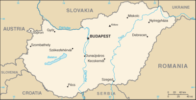 Regional map of Hungary