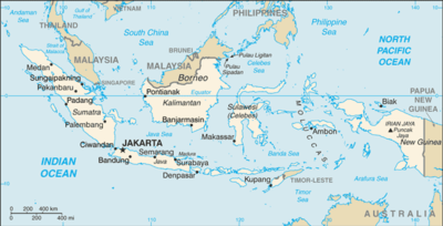 Regional map of Indonesia
