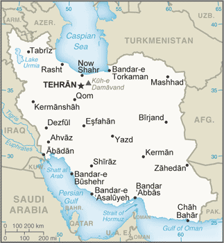 Regional map of Iran