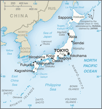 Regional map of Japan
