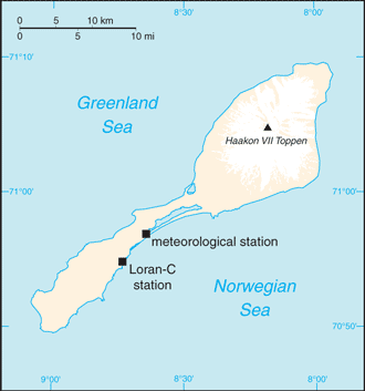 Regional map of Jan Mayen