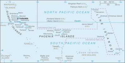 Regional map of Kiribati