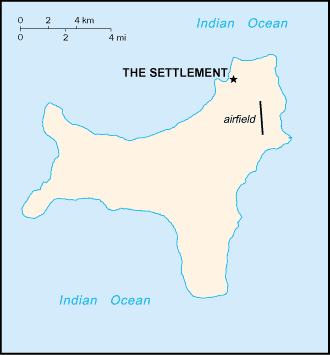 Regional map of Christmas Island (in the Indian Ocean)