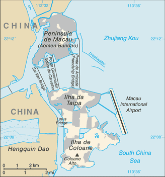Regional map of Macau