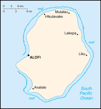 Regional map of Niue