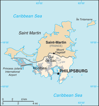 Regional map of Sint Maarten
