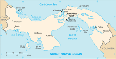 Regional map of Panama