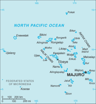 Regional map of Marshall Islands