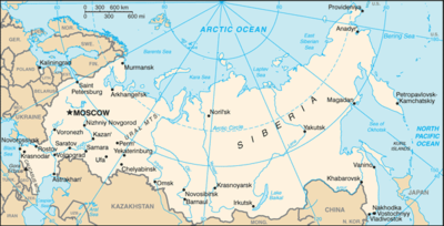 Regional map of Russia