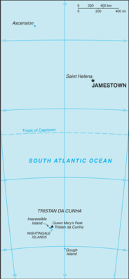 Regional map of Saint Helena