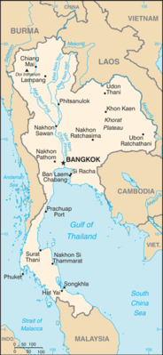 Regional map of Thailand