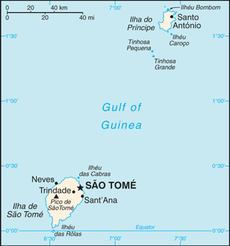 Regional map of Sao Tome and Principe