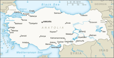 Regional map of Turkey