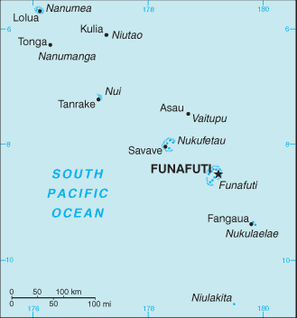 Regional map of Tuvalu