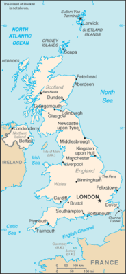 Regional map of United Kingdom
