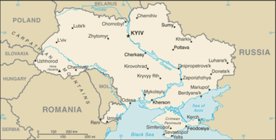 Regional map of Ukraine
